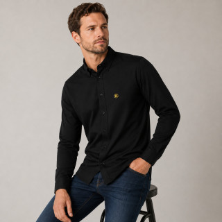 Chemise Homme 100 % Coton – Broderie "Logo BN"