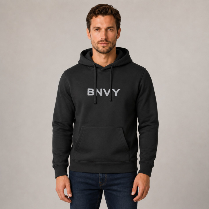 Sweat à Capuche Brodé 300g Coton Bio | BNVY street
