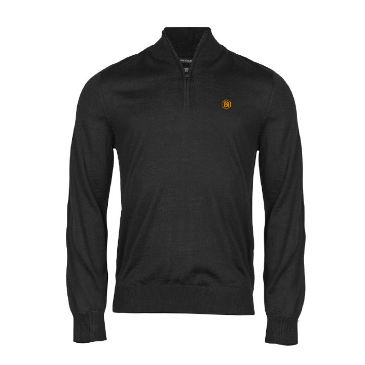 Pull Demi-Zip Mérinos Brodé | BNVY Signature